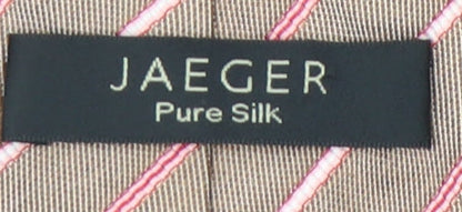 Jaeger Men's Beige Striped Silk Tie
