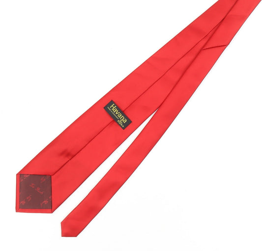 Havana Red Slim Tie Men’s One Size Polyester