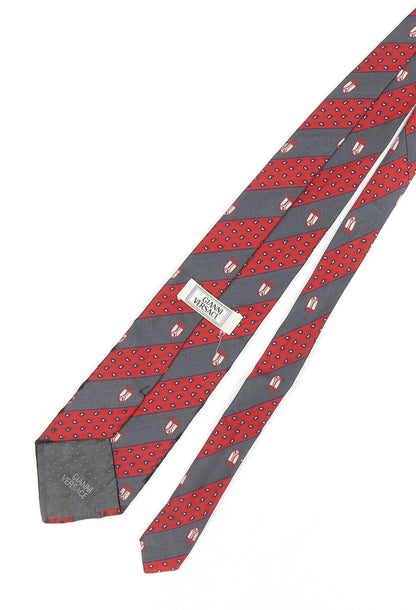 Gianni Versace Men's Red Silk Paisley Tie