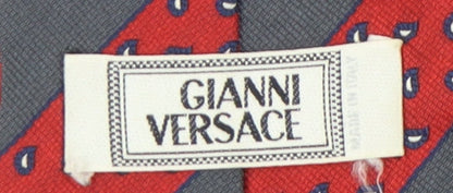 Gianni Versace Men's Red Silk Paisley Tie