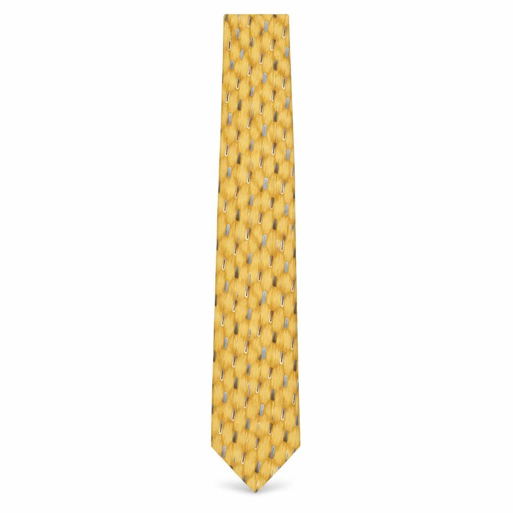 Mens Jonelle Yellow Geometric 100% Silk  Tie