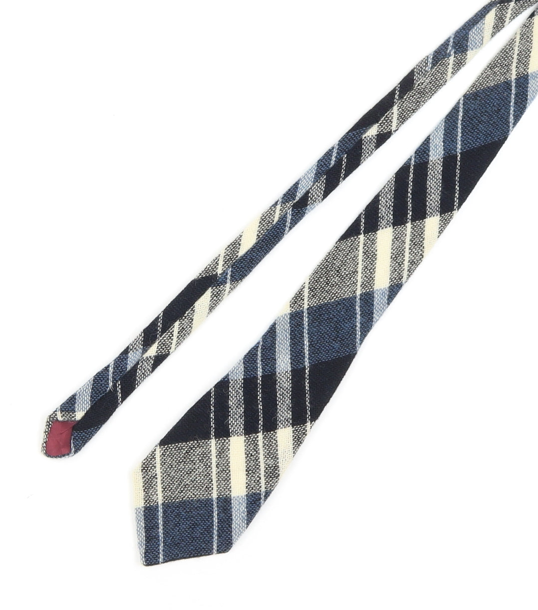 Shetland Wool Men's Blue Plaid Tie
