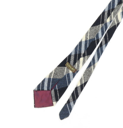 Shetland Wool Men's Blue Plaid Tie