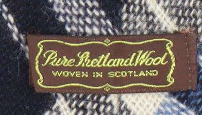 Shetland Wool Men's Blue Plaid Tie