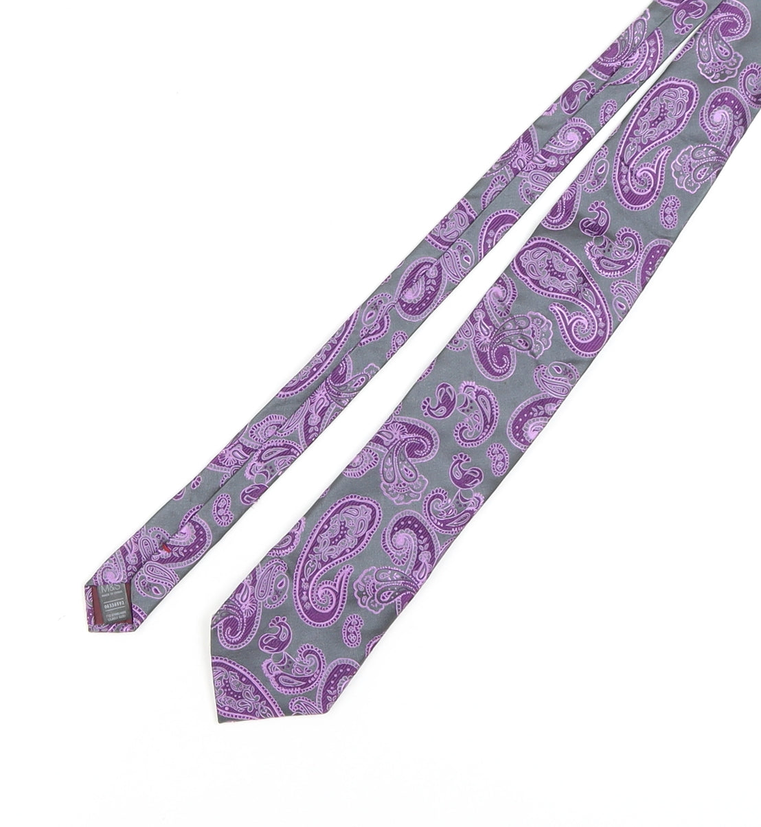 Marks and Spencer Men's Purple Paisley Silk Tie
