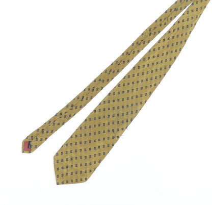 Silkworm Men’s Gold Geometric Silk Handmade Tie