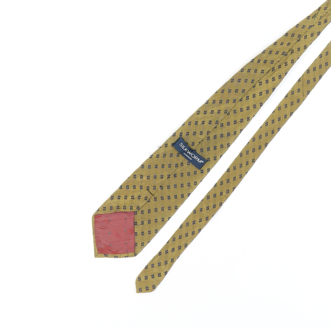 Silkworm Men’s Gold Geometric Silk Handmade Tie