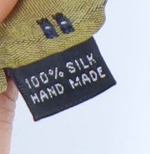 Silkworm Men’s Gold Geometric Silk Handmade Tie