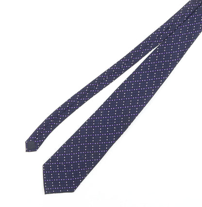 W.V. Brown Men's Blue Slim Silk Tie