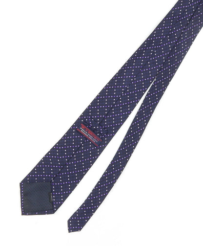 W.V. Brown Men's Blue Slim Silk Tie