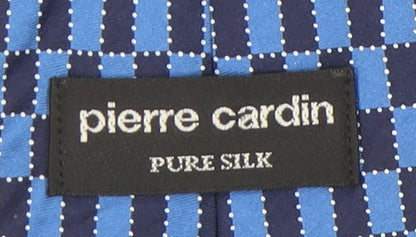 Pierre Cardin Blue Silk Plaid Tie for Men
