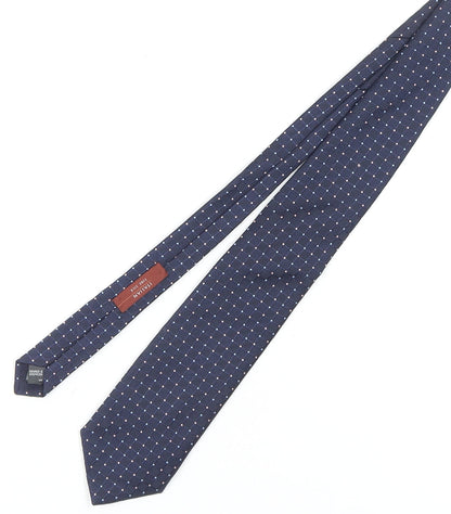 Marks and Spencer Men's Blue Silk Geometric Tie