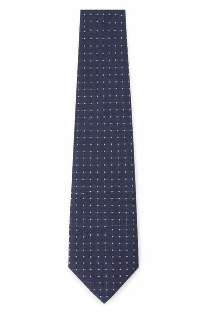 Marks & Spencer Men's Blue Silk Geometric Tie