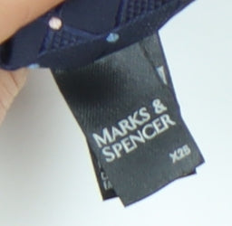 Marks and Spencer Men's Blue Silk Geometric Tie