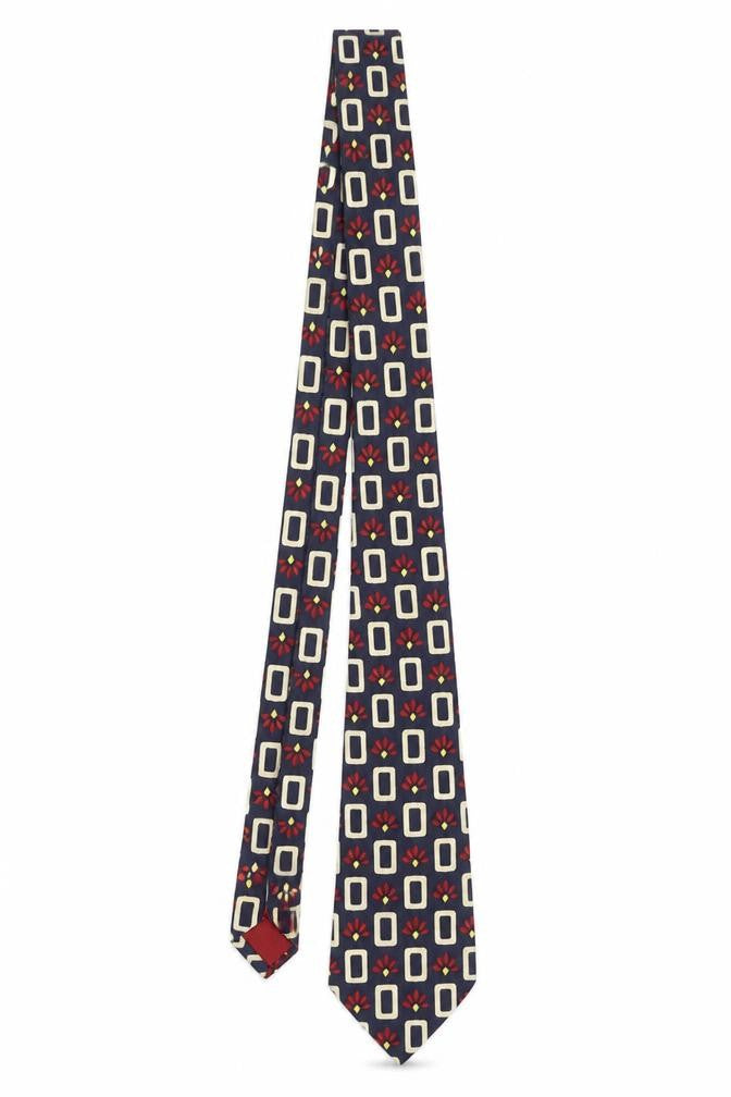 Mens valentino Multicoloured Geometric 100% Silk Designer Cravat