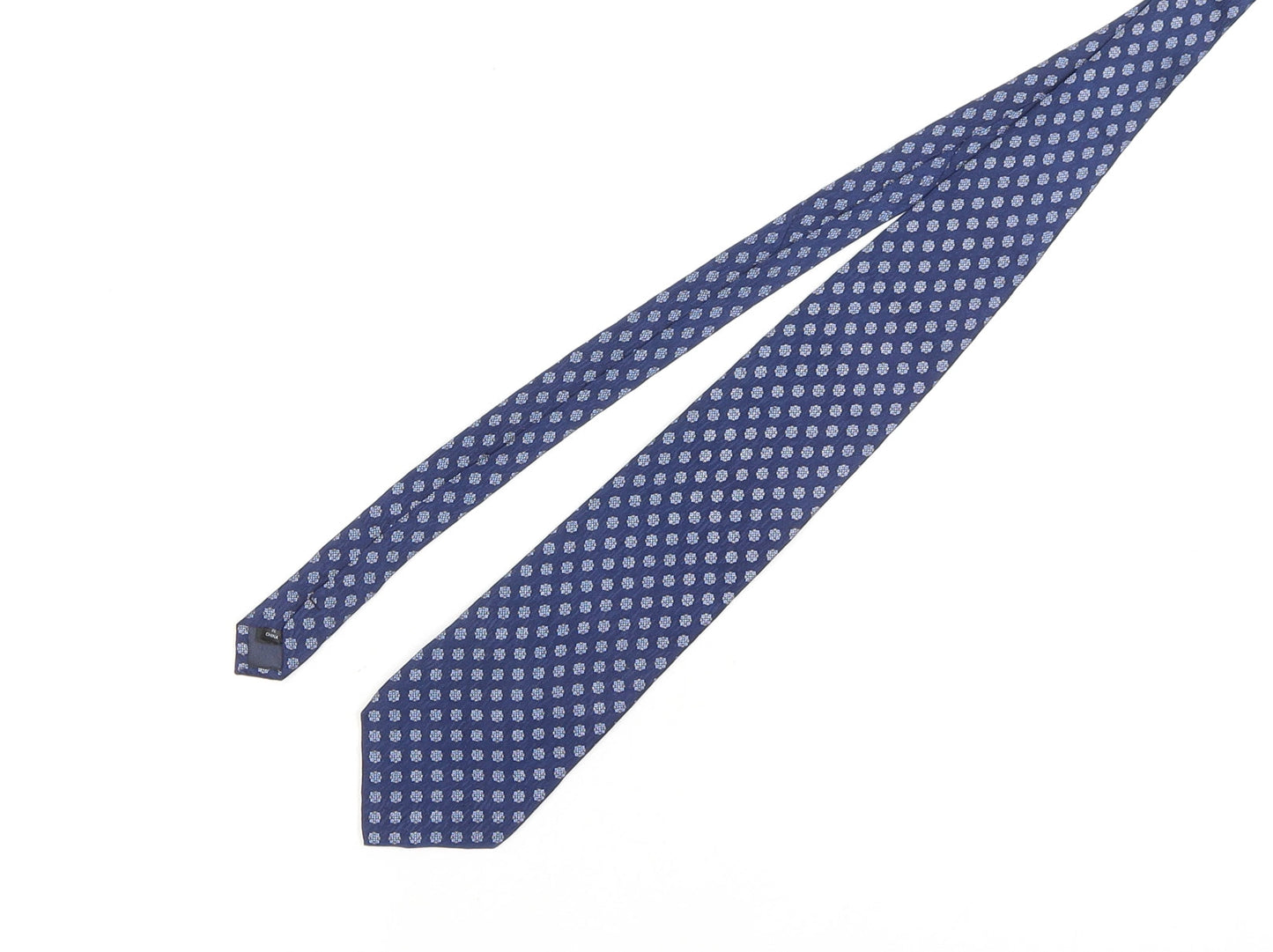 Laurant Benon Men's Blue Silk Geometric Tie