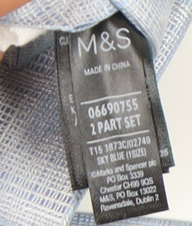 Marks and Spencer Blue Silk Men's Tie, One Size