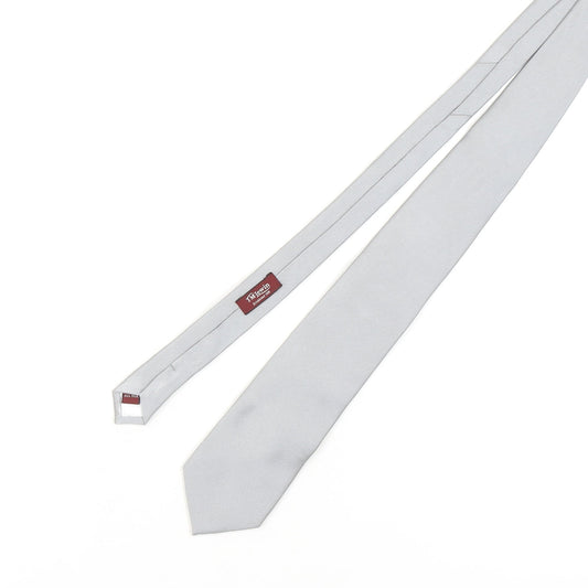 T.M. Lewin Men's Grey Silk Twill Tie One Size