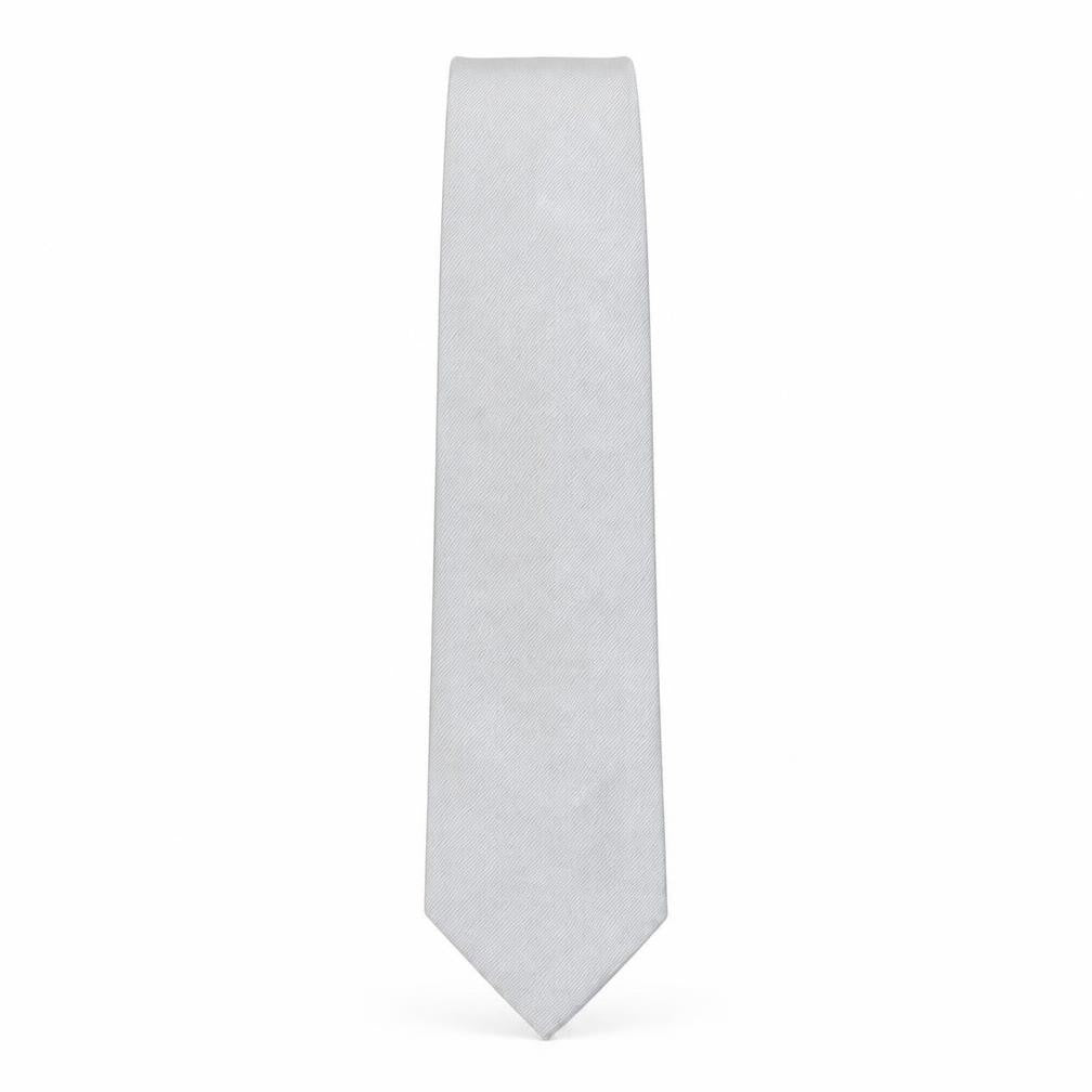 Mens T.M. Lewin Grey  100% Silk Pointed Tie