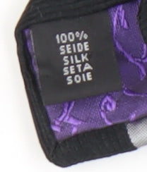 Capri Men's Black Striped Silk Tie One Size
