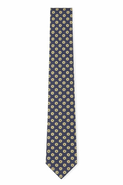 Boggi Milano Men's Blue Floral Silk Tie One Size