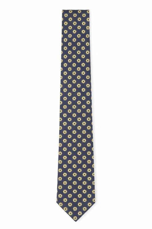 Boggi Milano Men's Blue Floral Silk Tie One Size