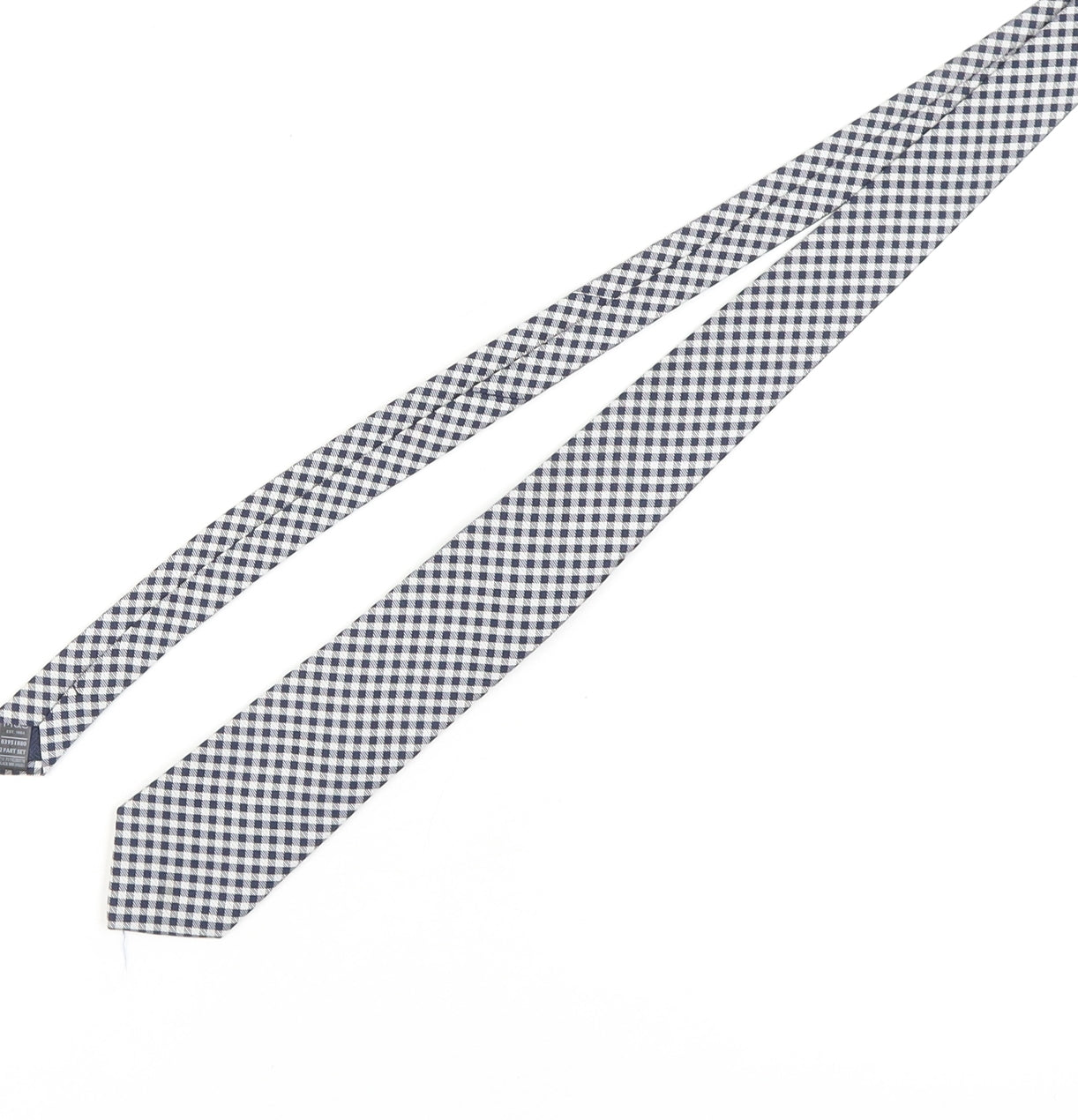 Marks and Spencer Men's Black Plaid Slim Tie - Silk