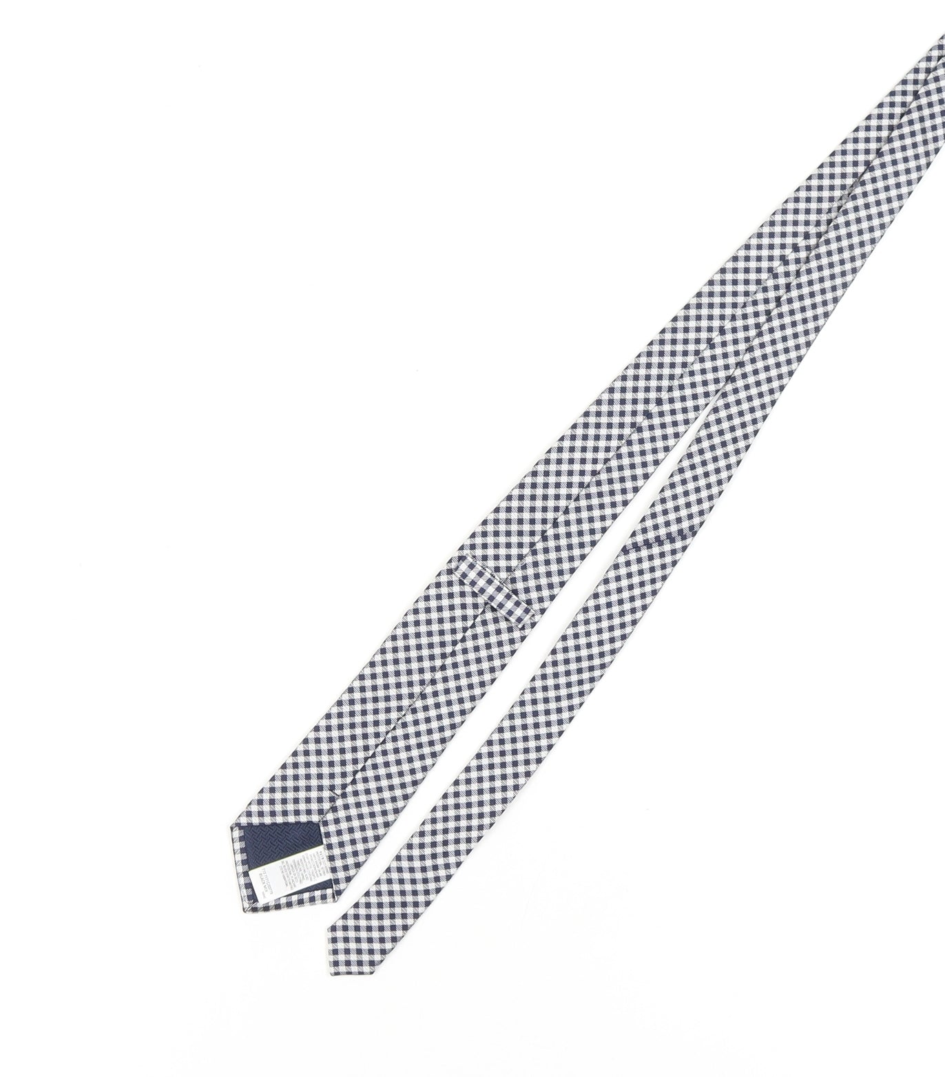 Marks and Spencer Men's Black Plaid Slim Tie - Silk