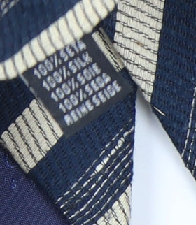 Mens Baumler Blue Striped 100% Silk  Tie