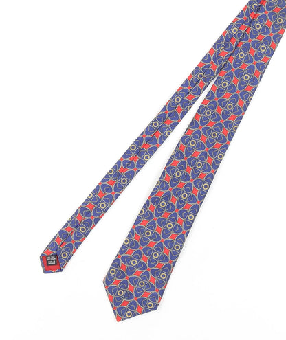 Mens Aquascutum Multicoloured Geometric 100% Silk  Tie