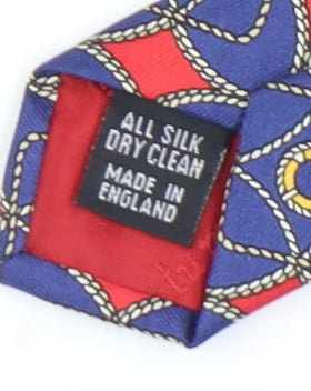 Mens Aquascutum Multicoloured Geometric 100% Silk  Tie