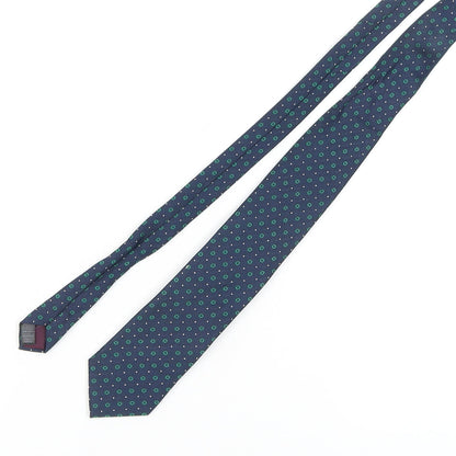 Marks and Spencer Men's Blue Silk Polka Dot Tie One Size