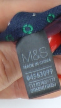 Marks and Spencer Men's Blue Silk Polka Dot Tie One Size