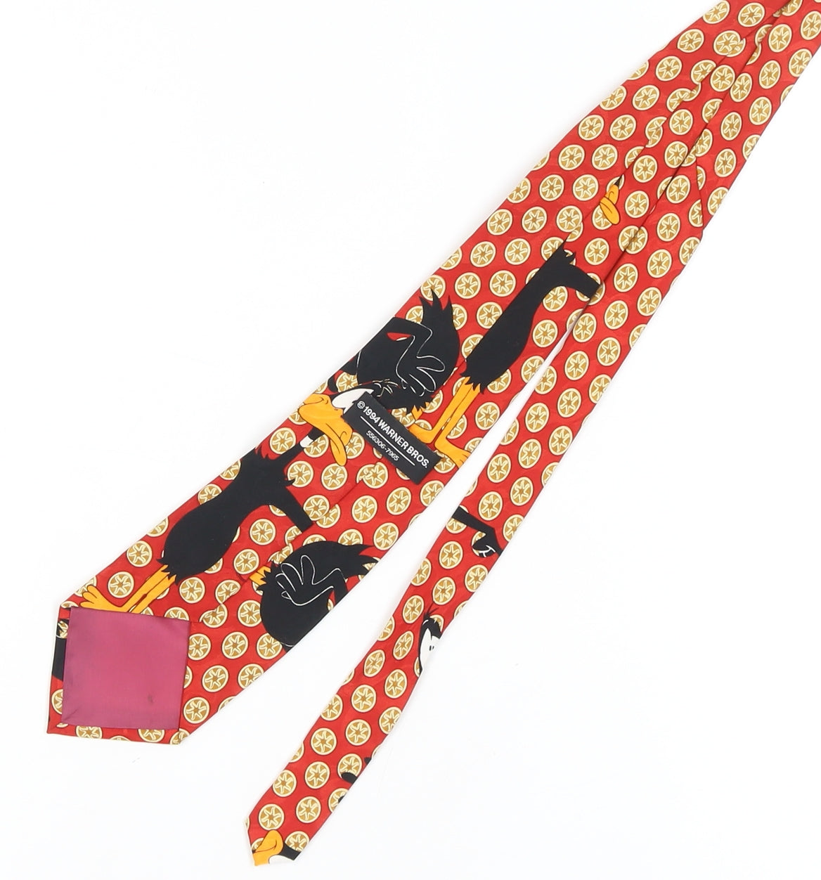 Warner Bros Men’s Red Polyester Looney Tunes Tie