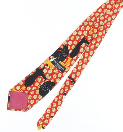 Warner Bros Men’s Red Polyester Looney Tunes Tie