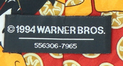 Warner Bros Men’s Red Polyester Looney Tunes Tie
