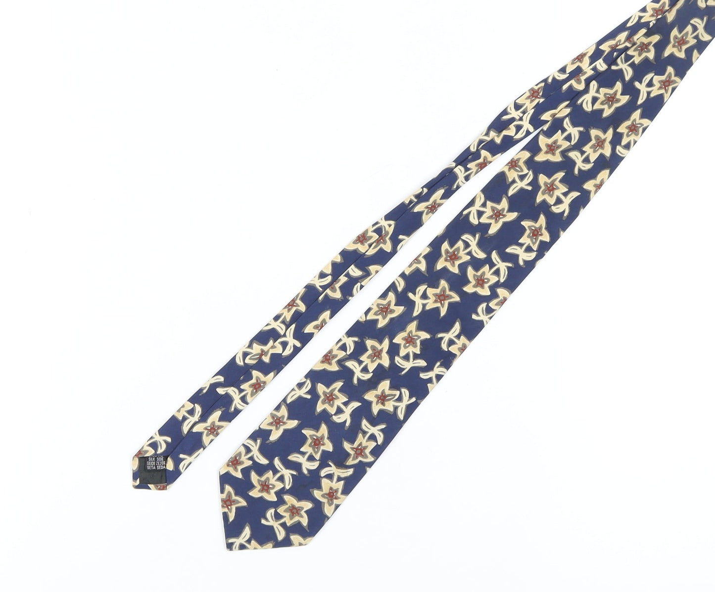 Kurt Geiger Men's Blue Floral Silk Tie