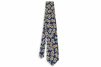 Kurt Geiger Men's Blue Floral Silk Tie