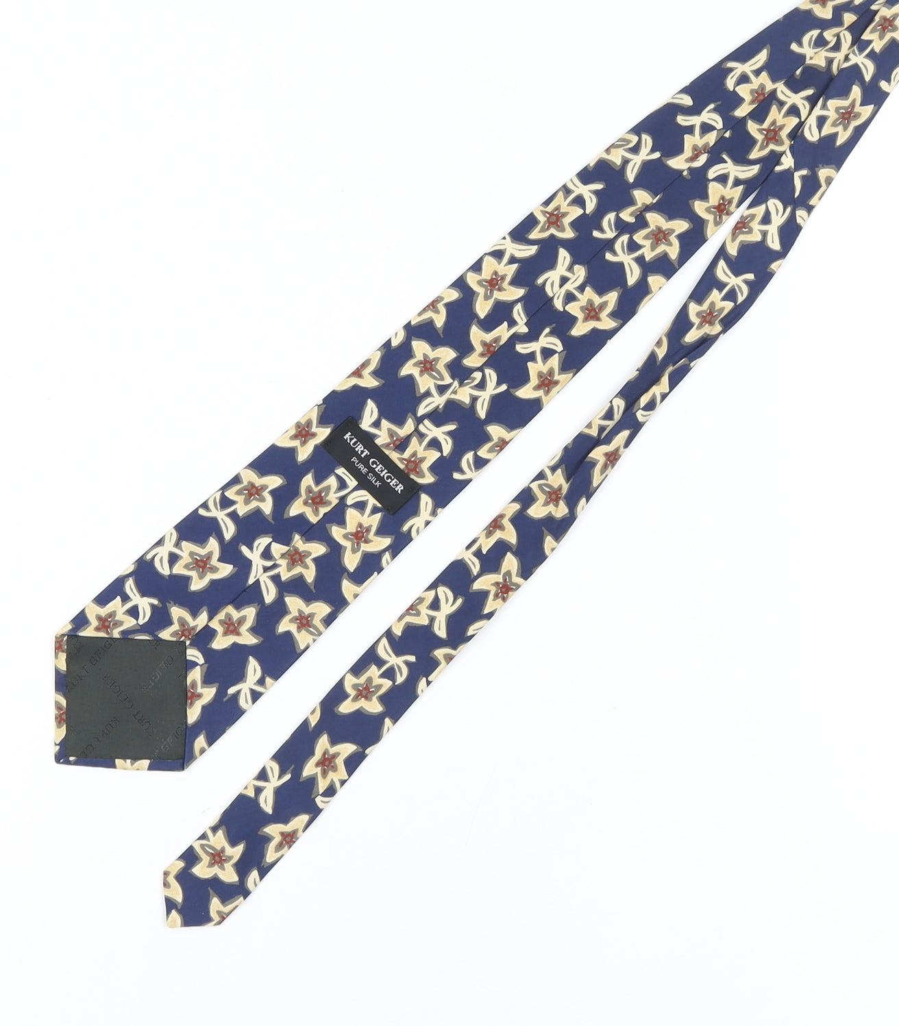Kurt Geiger Men's Blue Floral Silk Tie