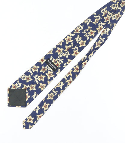 Kurt Geiger Men's Blue Floral Silk Tie