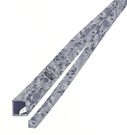 Marks and Spencer Grey Floral Silk Men's Tie