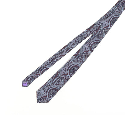 Guthrie & Valentine Men's Purple Paisley Silk Slim Tie