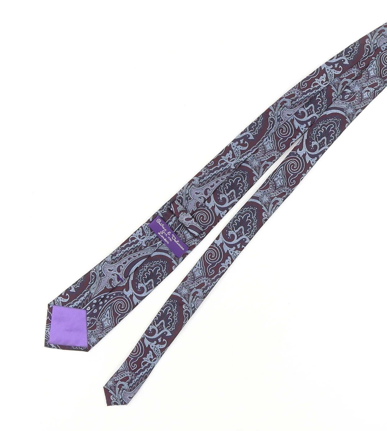 Guthrie & Valentine Men's Purple Paisley Silk Slim Tie