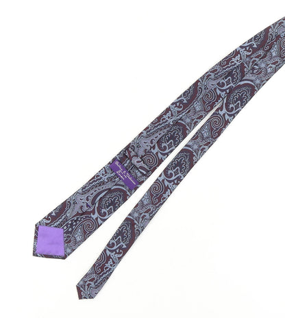Guthrie & Valentine Men's Purple Paisley Silk Slim Tie