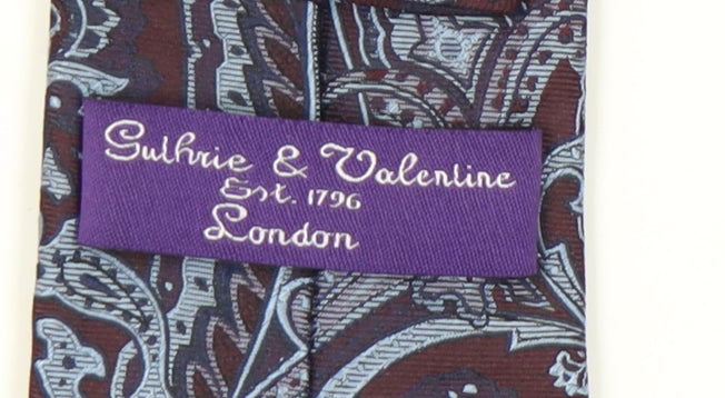 Guthrie & Valentine Men's Purple Paisley Silk Slim Tie