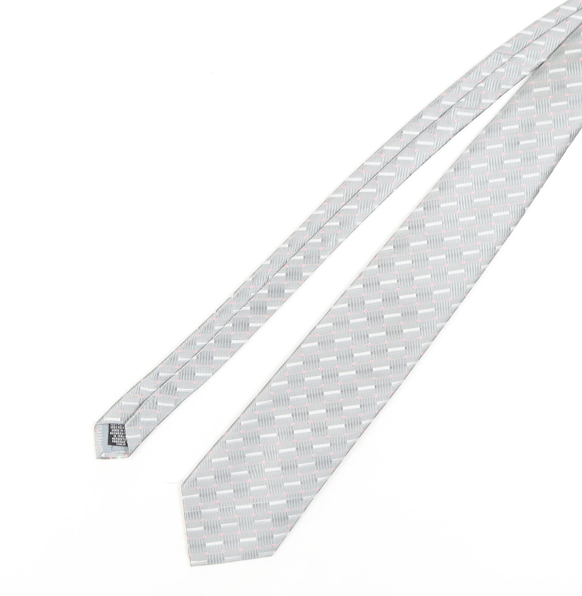 Tie Rack Men's Grey Geometric Polyester Tie