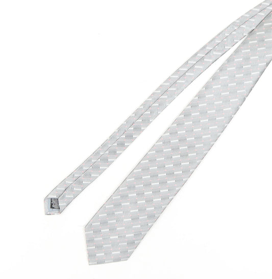 Tie Rack Men's Grey Geometric Polyester Tie