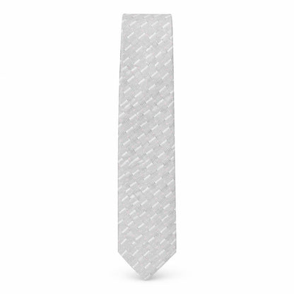 Mens Tie Rack Grey Geometric 100  Tie