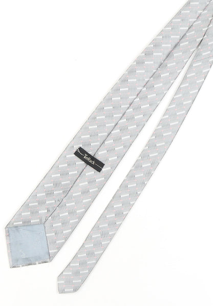 Tie Rack Men's Grey Geometric Polyester Tie
