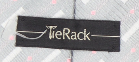 Tie Rack Men's Grey Geometric Polyester Tie